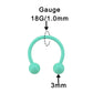 18g septum horseshoe rings