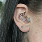 16G CZ Double Hoop Daith Earrings Septum Ring