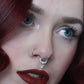 16G Hanging CZ Butterfly Septum Ring Daith Earrings