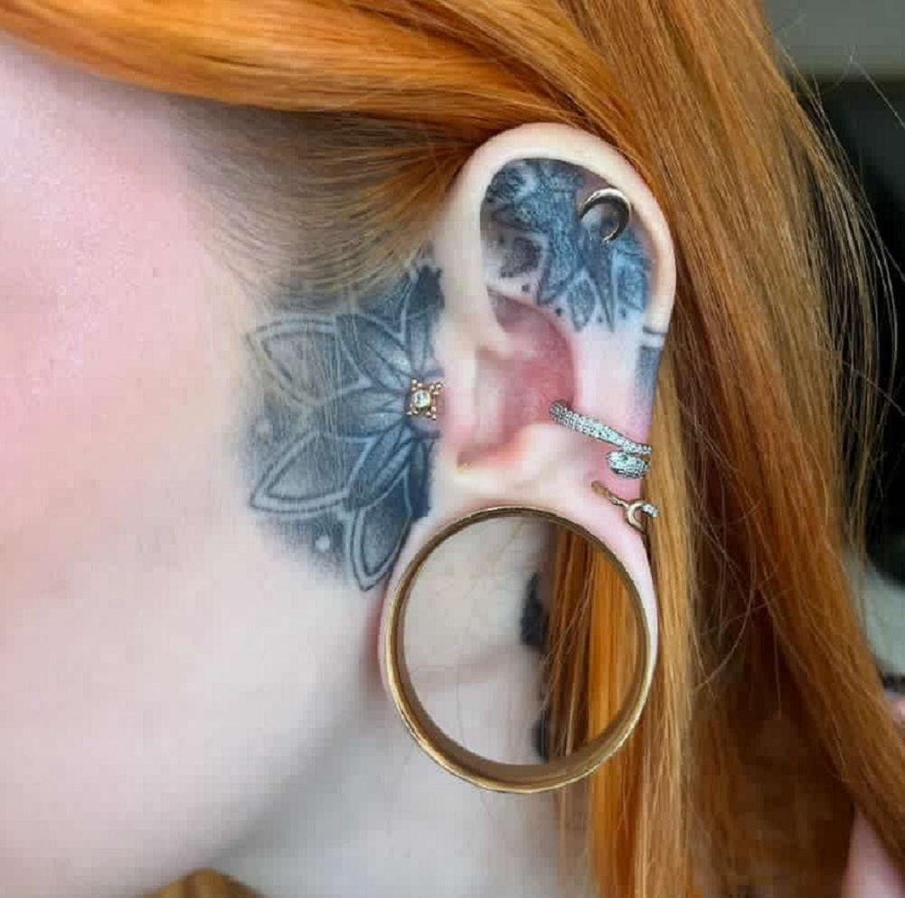 16G Twined Snake Conch Ring Helix Earring
