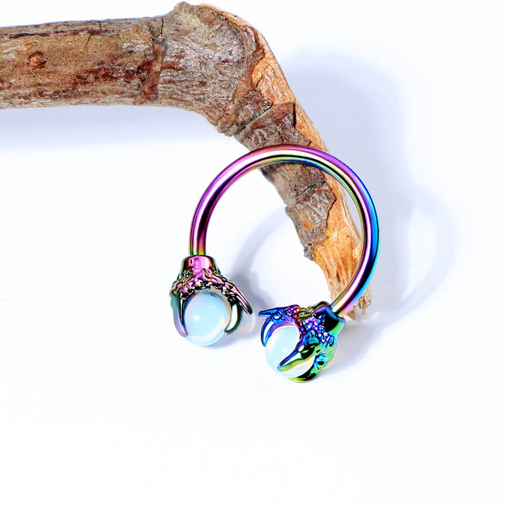 rainbow septum ring  - oufer body jewelry