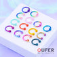 colorful septum horseshoe rings