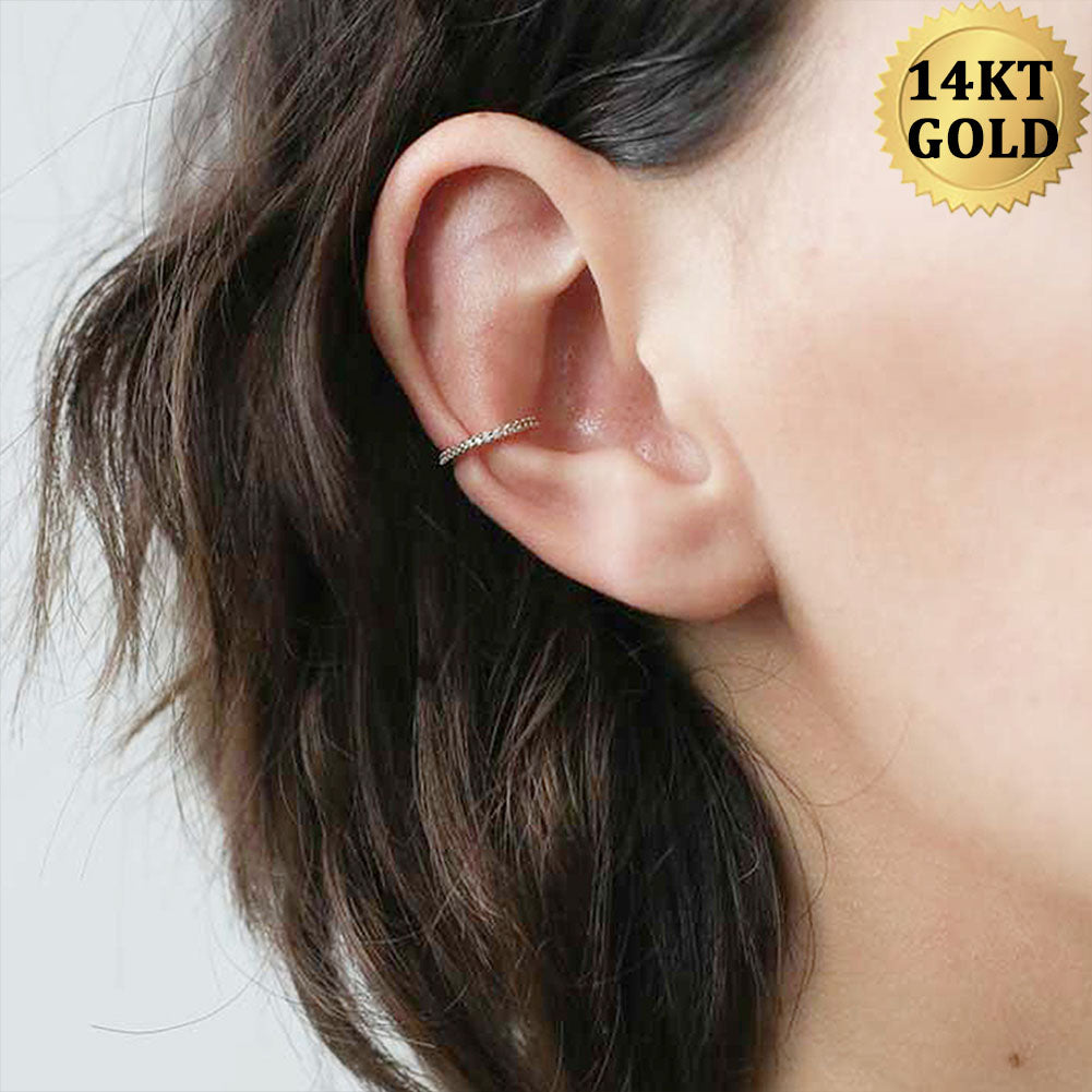 Gold Conch Piercing 16 Gauge 14k Gold Hoop 16 Gauge Cartilage