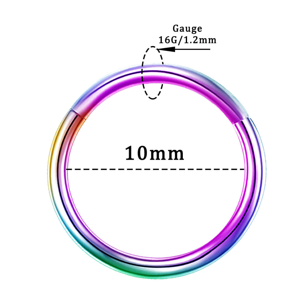 10mm rainbow cartilage earring