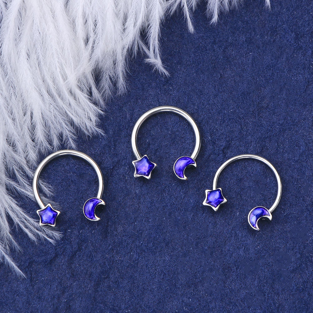 moon septum ring - oufer body jewelry