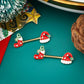 2Pcs 14G Stocking and Hat Christmas Gold Nipple Barbell - OUFER BODY JEWELRY