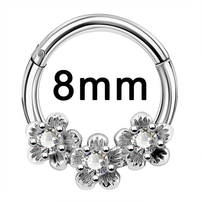 8mm flower septum ring