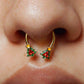 16G Christmas Tree Horseshoe Ring Daith Earrings