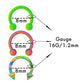 6pcs 16G Spike and Ball Circular Barbell Septum Ring Pack - OUFER BODY JEWELRY 