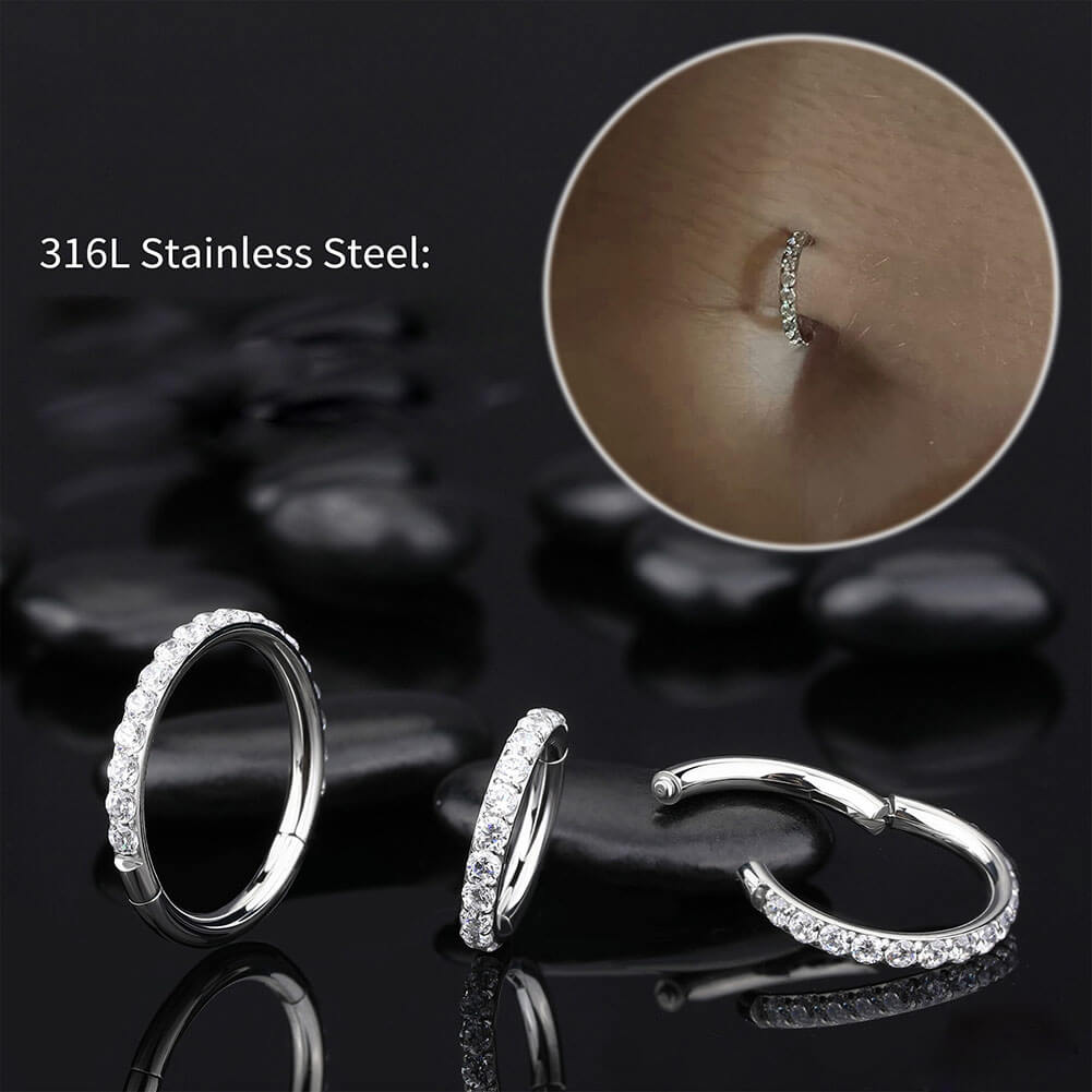 steel belly ring hoop