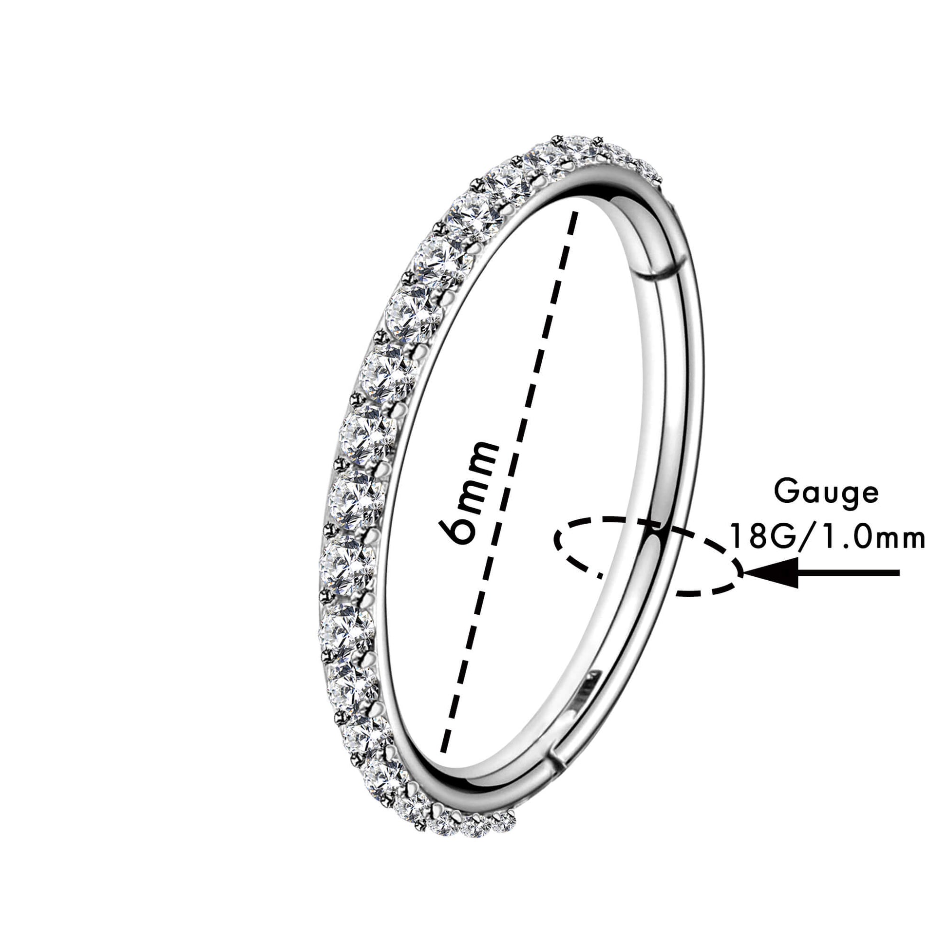 6mm nose ring hoop 