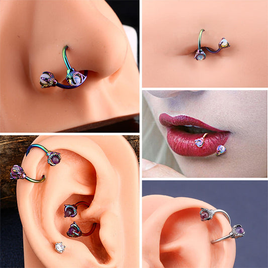16g Lip Rings 25-Piece 16G Piercing Jewelry Set Labret Studs