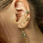 Boucles d'oreilles en hélice en spirale 16G Boucles d'oreilles en cartilage de fleurs et de feuilles CZ