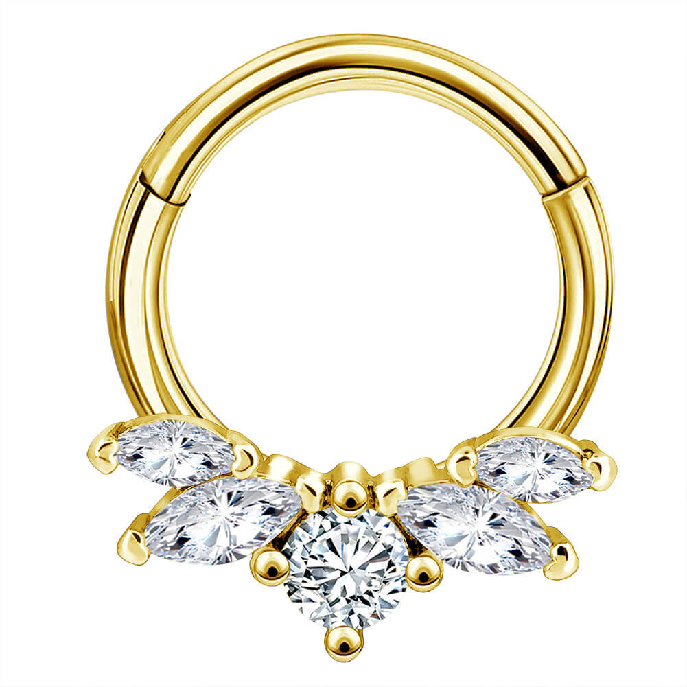 gold crown septum ring