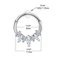 16G Oval and Round CZ Septum and Daith Hoop Ring - OUFER BODY JEWELRY 