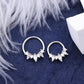 16G ovale et rond CZ Septum et Daith Hoop Ring