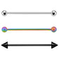 14G Black Spike Industrial Barbell Rainbow Straight Barbell Pack - OUFER BODY JEWELRY 