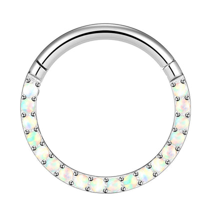 white opal septum ring