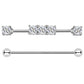 14G Clear CZ Industrial Barbell Piercings Pack - OUFER BODY JEWELRY 
