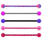 5PCS 14G Pink Purple Splatter Industrial Barbell Pack - OUFER BODY JEWELRY 