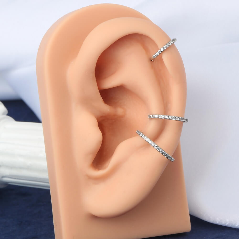 16G 14K Solid Gold Helix Earrings Septum Ring Cartilage Hoop Daith Conch  Earring | eBay