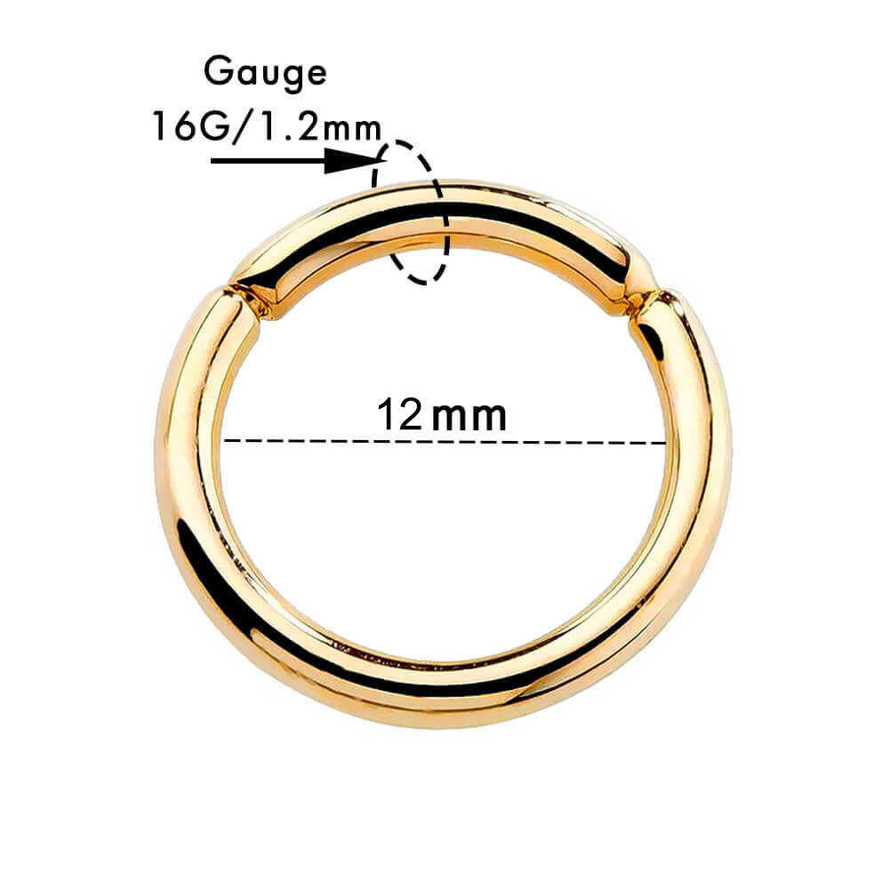 12mm gold cartilage hoop