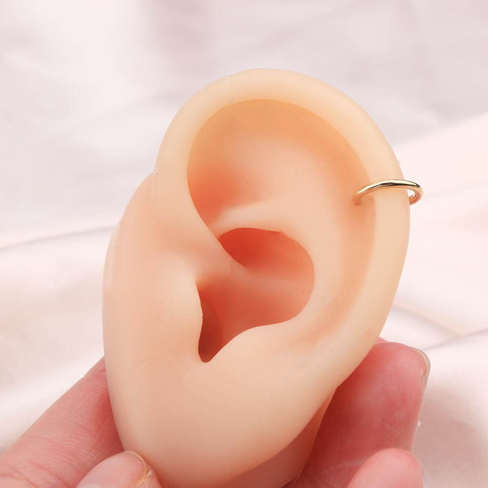 gold helix hoop 