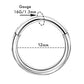 12mm white gold cartilage hoop