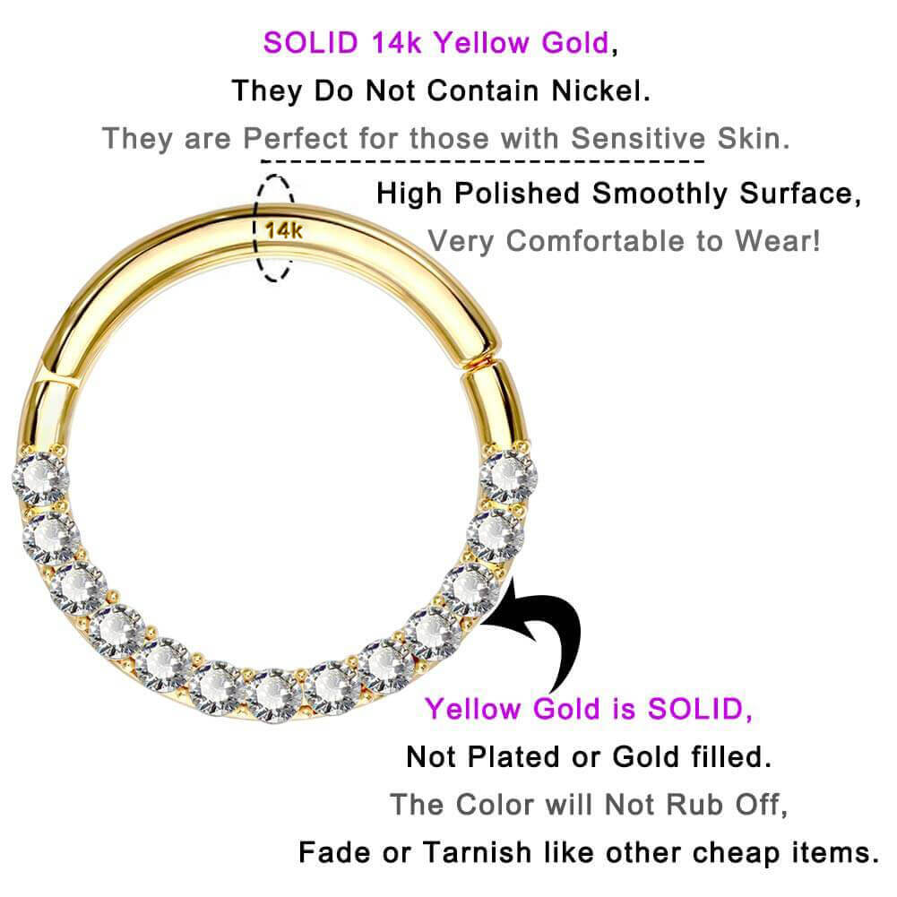 gold septum jewelry  - OUFER BODY JEWELRY