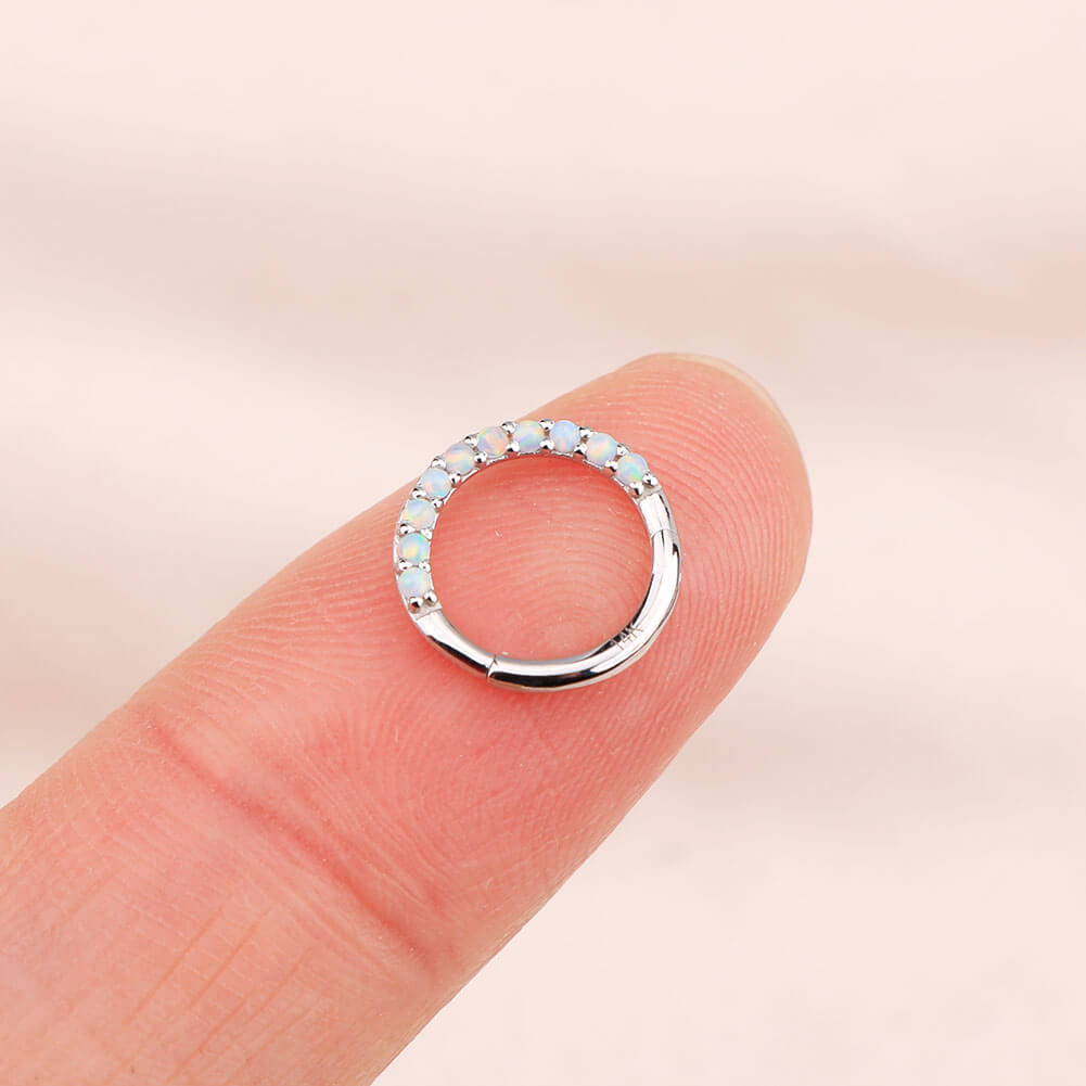 14k white gold septum ring