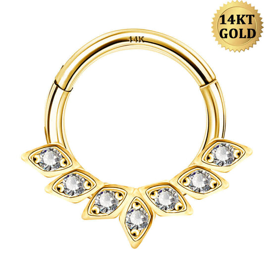 gold daith earring - OUFER BODY JEWELRY 