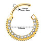 14K Gold Septum Piercing Jewelry CZ 16G Segment Daith Earrings - OUFER BODY JEWELRY 
