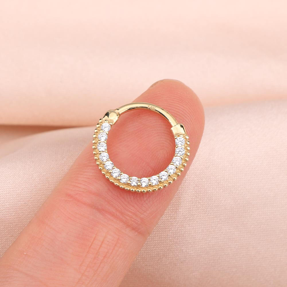 14k gold daith earrings hoop 