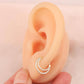 gold lobe earring 16g