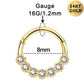 16g gold hoop helix earrings