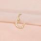 gold hoop helix earrings