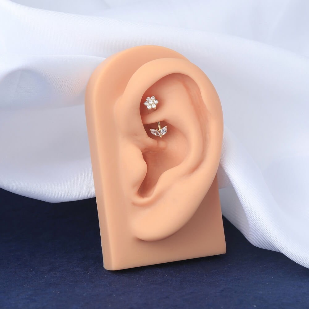 flower rook earring