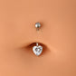 heart belly button ring - OUFER BODY JEWELRY