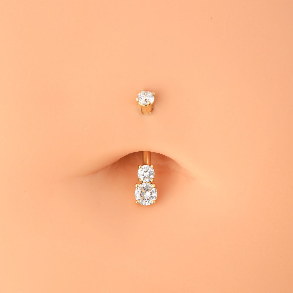 14k gold belly button rings - OUFER BODY JEWELRY