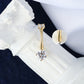 14K Solid Gold Navel Ring Top and Bottom CZ Belly Button Ring - OUFER BODY JEWELRY