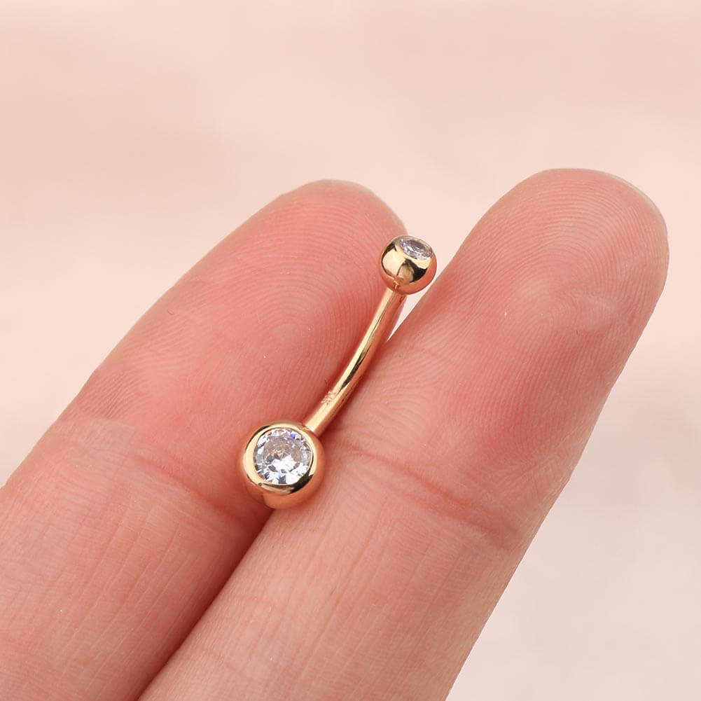 round belly button rings