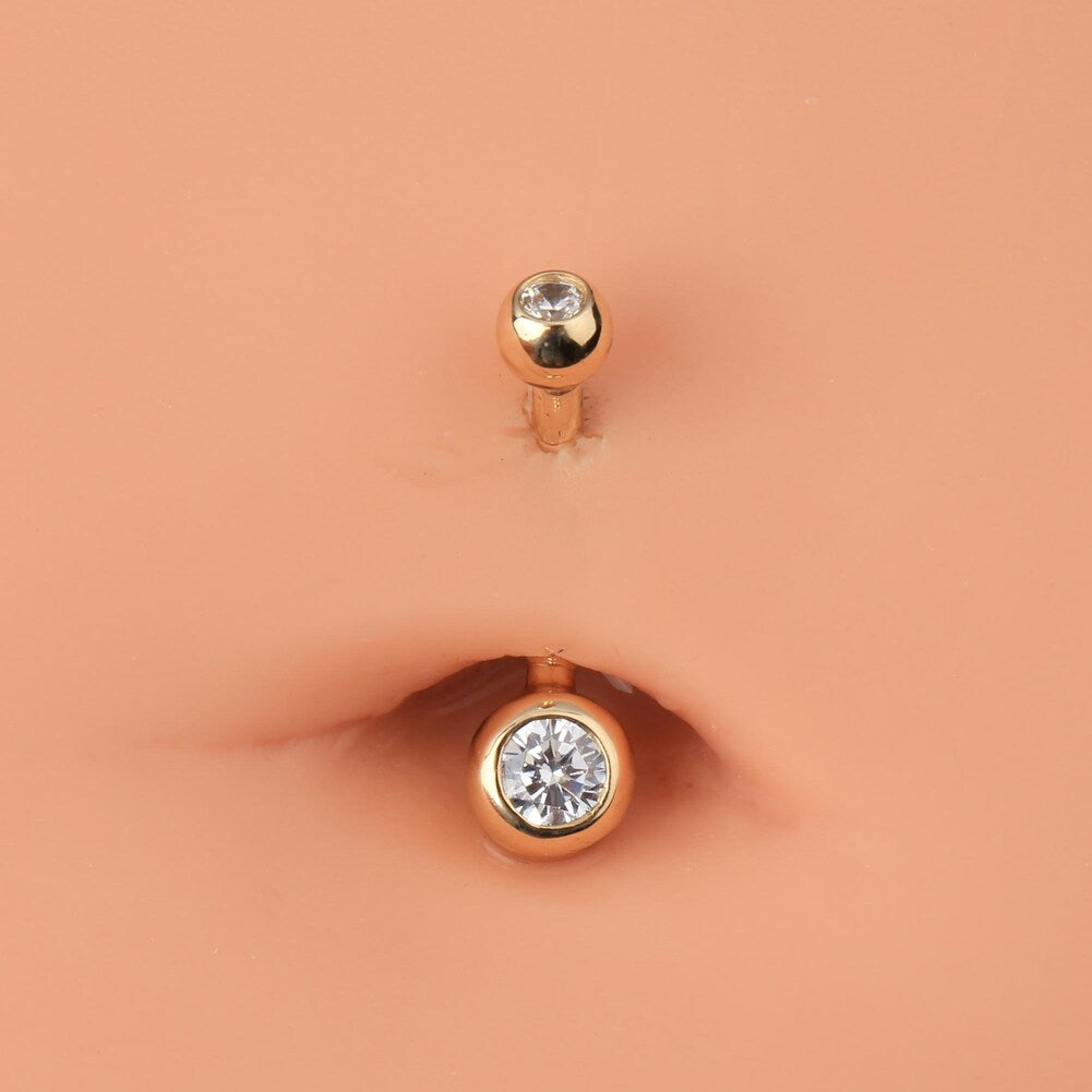 round belly button rings