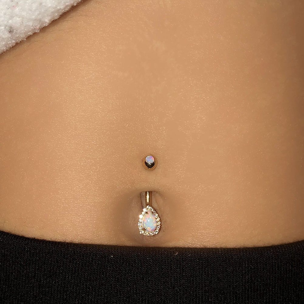 real gold belly button rings  - OUFER BODY JEWELRY