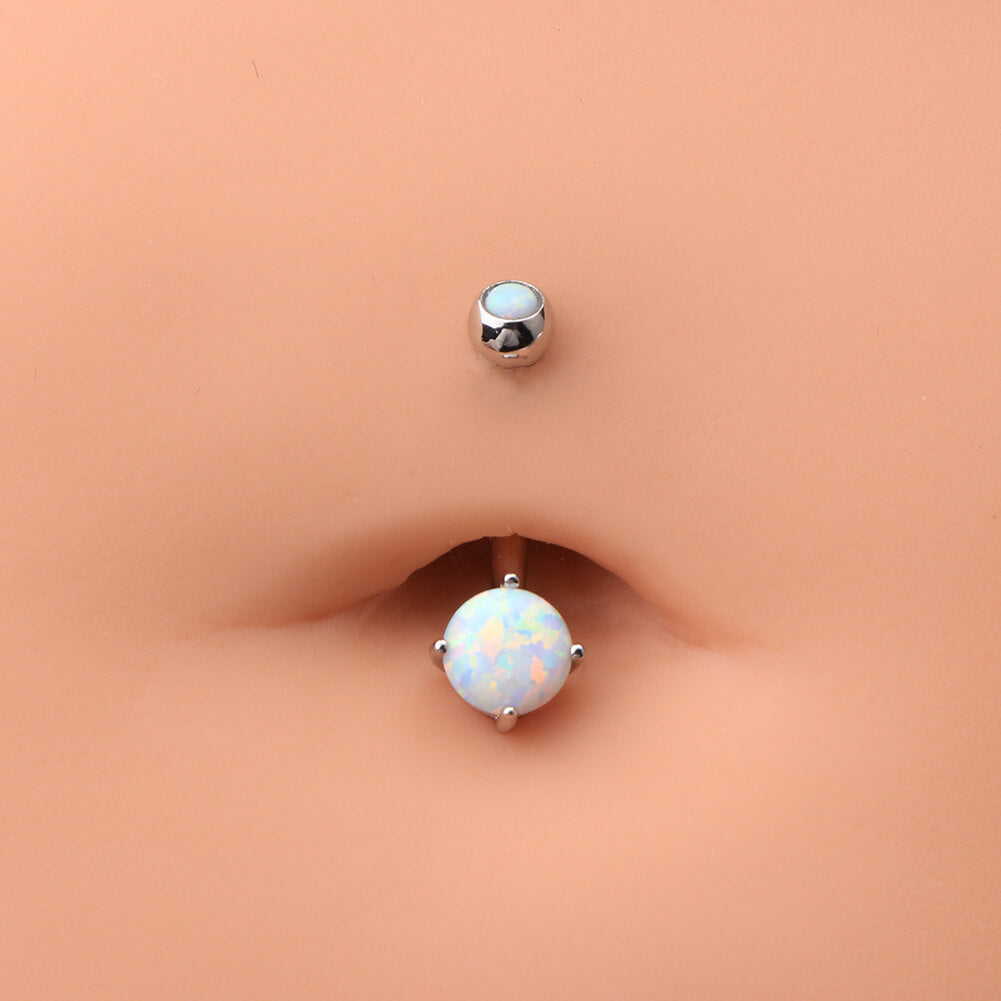 White Belly Button Piercing