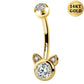 cat belly button ring