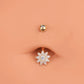 flower belly button rings