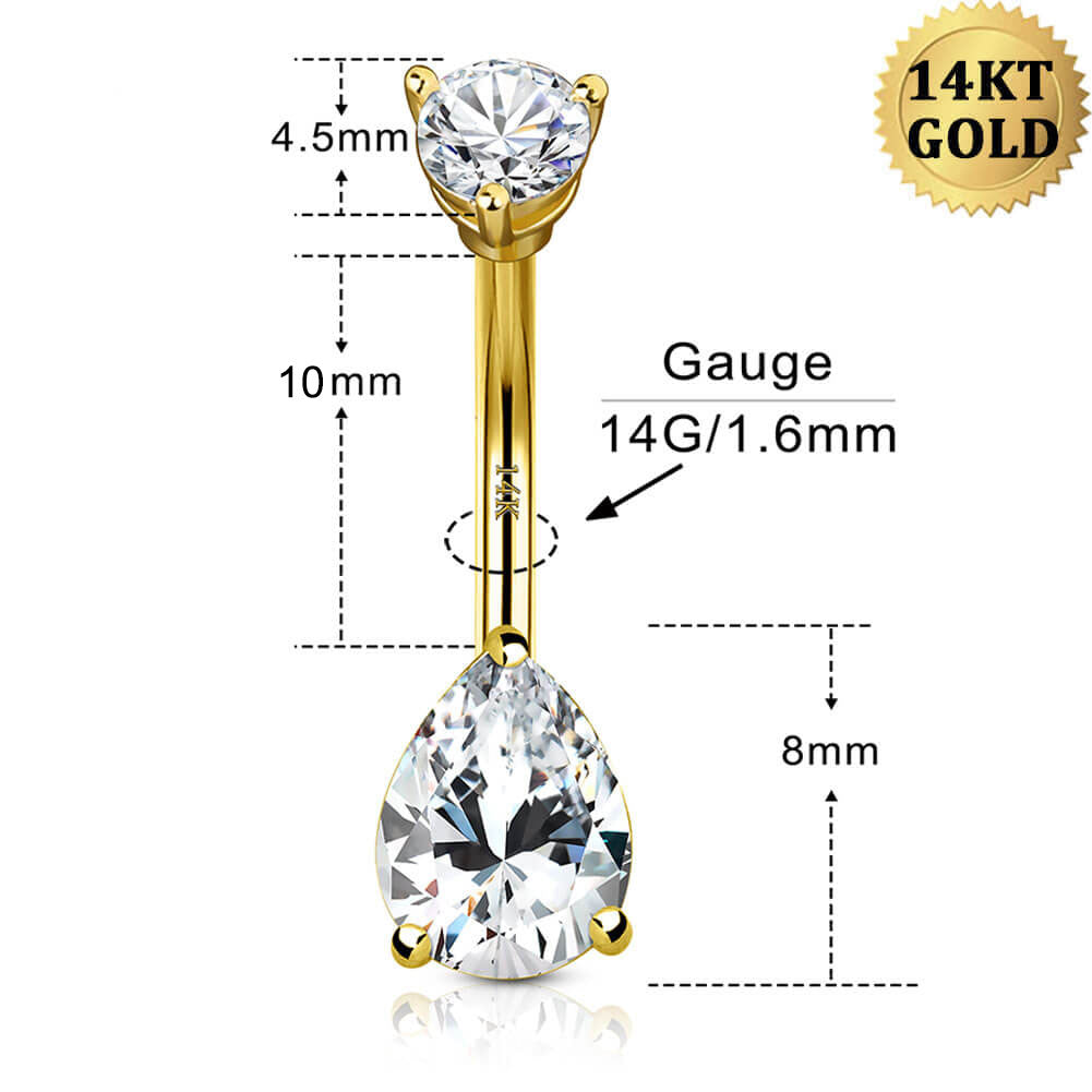 14g belly button rings