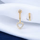 heart 14kt gold belly button rings