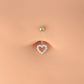 14kt gold belly button piercing
