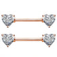 rose gold heart nipple ring